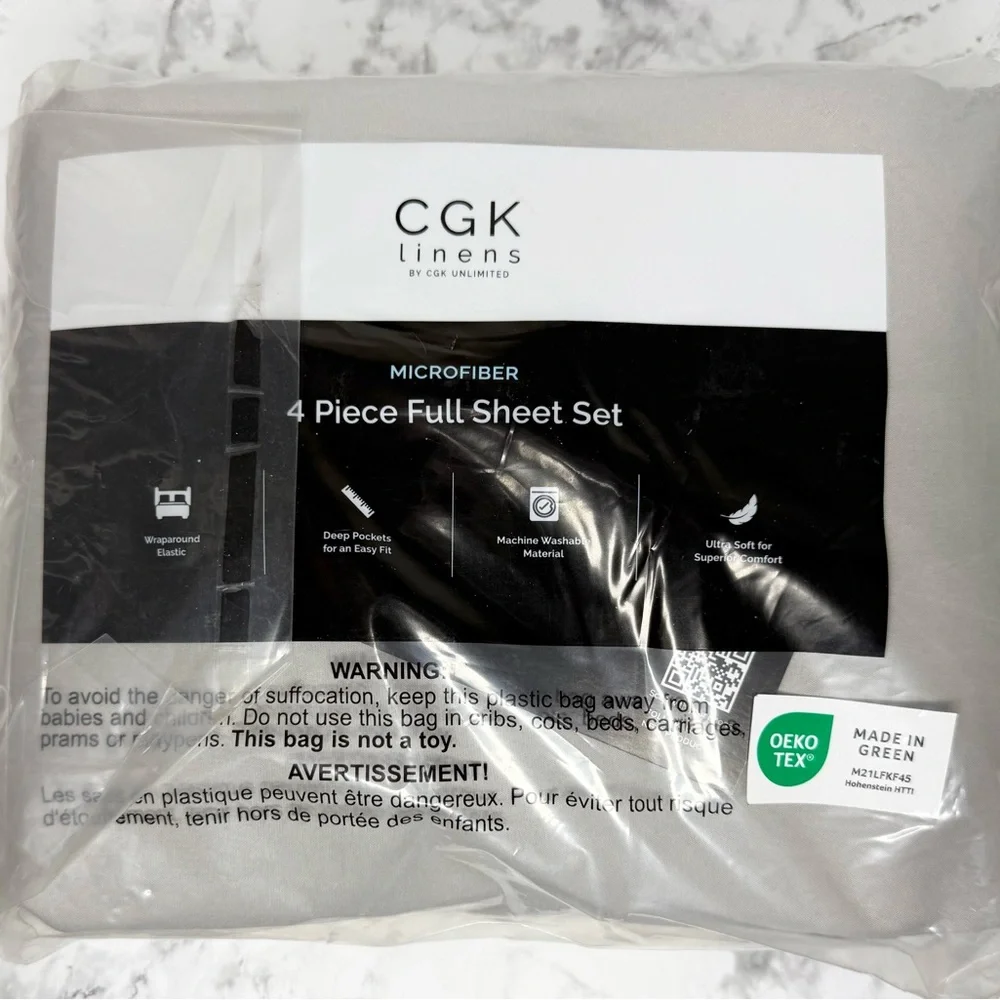 Soft 4 Piece Full Bed Sheet Set Deep Pocket For 8